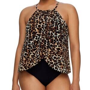 Magicsuit NWOT Leopard Aubrey One Piece Swimsuit Size 16 Wireless Bra Slimming